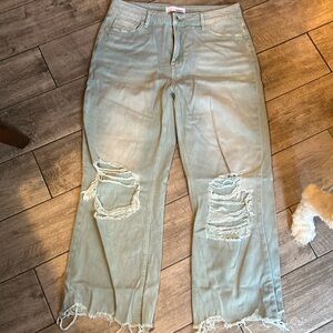 Vervet 100% Cotton Distressed Ankle Jeans